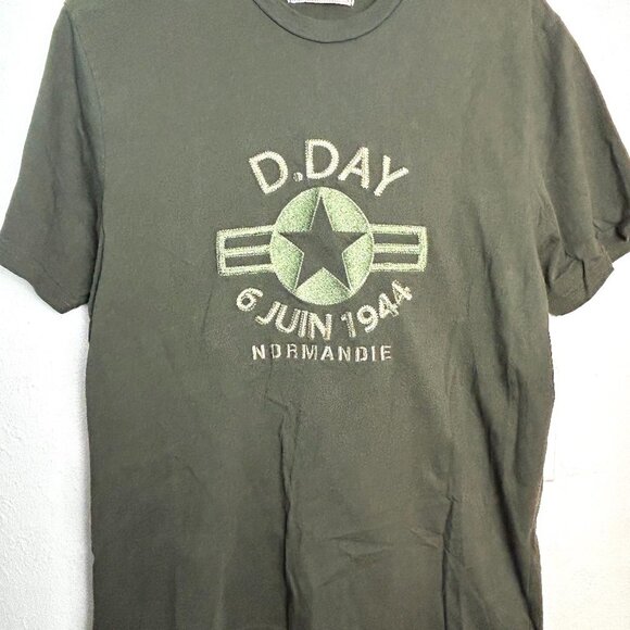 Paul Lucas Garment Shirt Mens Large Embroiderd D-DAY 06-06 1944 TShirt Normandie - Picture 2 of 10